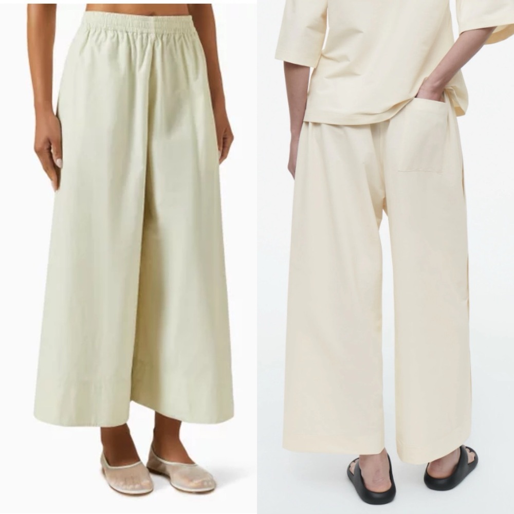 COS Cream Wide Leg Pants